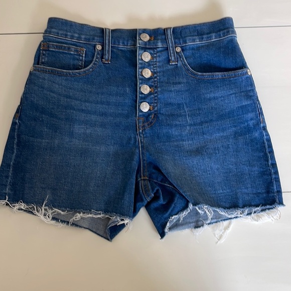MADEWELL Hi-Rise Denim Shorts - Picture 2 of 15